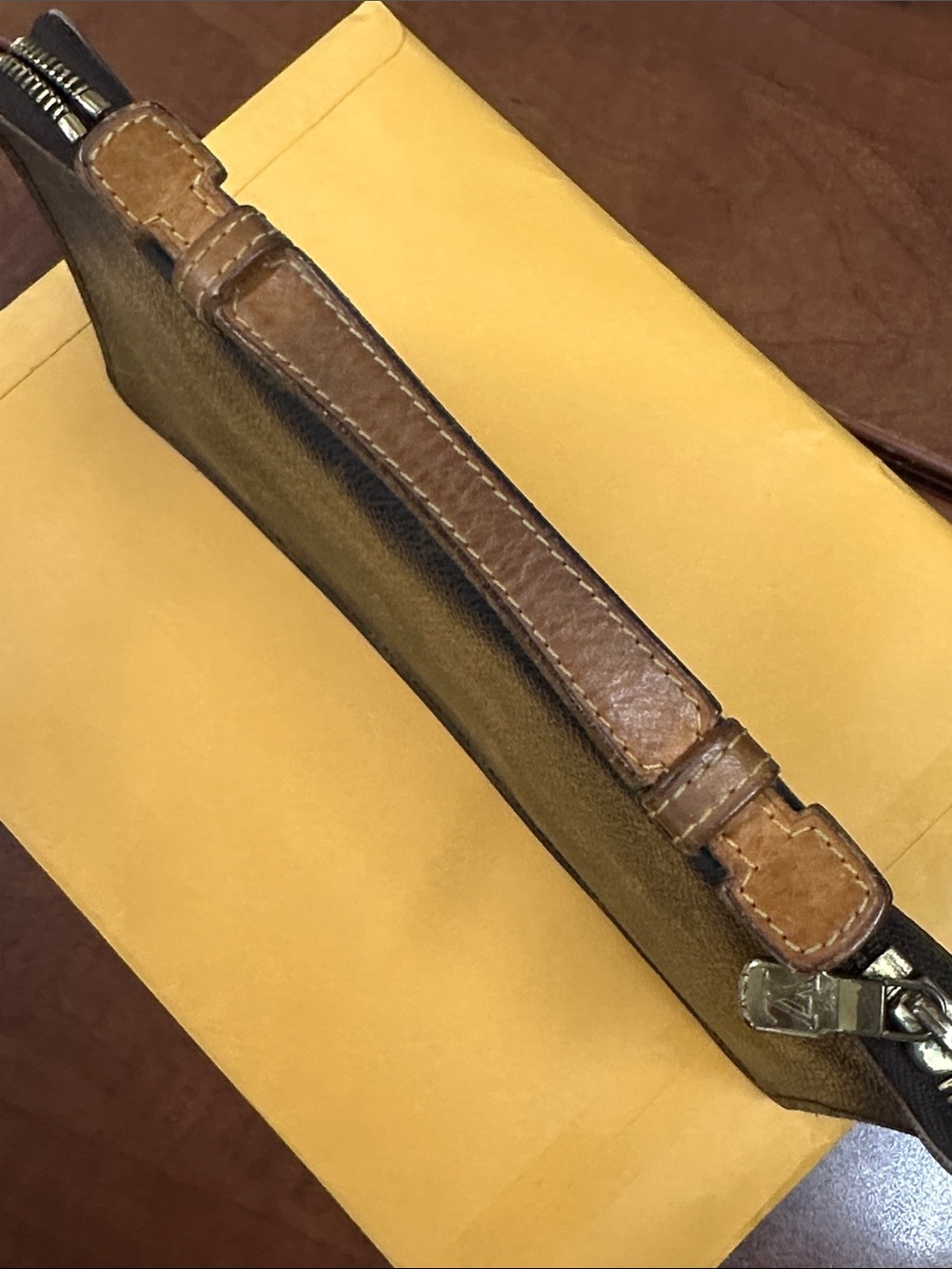 Louis Vuitton Brown Monogram Canvas Zip-Around Wallet with Handle - Picture 4 of 4